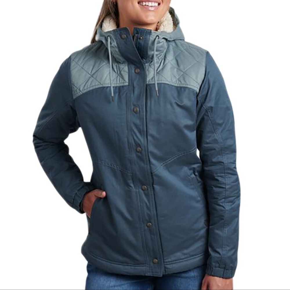 KÜHL CELESTE Lined Hooded Jacket Dusty Blue  size large